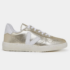 TÊNIS VERT V-10 COURO EXTRA DOURADO E BRANCO