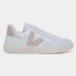 TÊNIS VERT V-12 COURO EXTRA BRANCO E ROSA