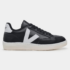 TÊNIS VERT V-12 COURO EXTRA PRETO BRANCO